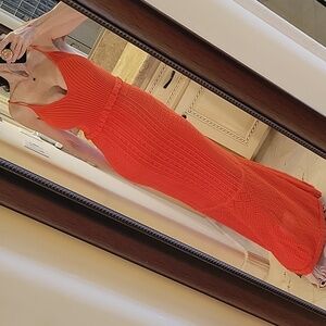House of Harlow 1960 Red Crocheted Maxi Dress,  XS